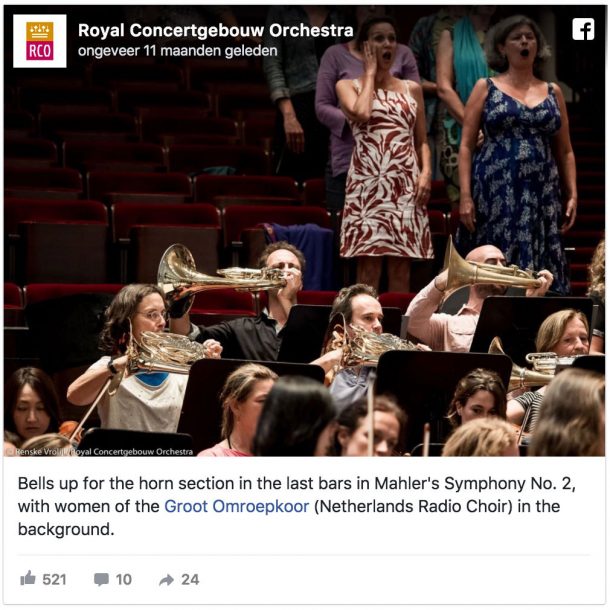Bells up Mahler 2 (© Renske Vrolijk)